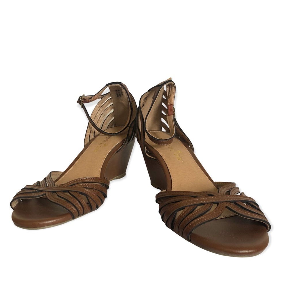 Montego Bay Club Open Toed Sandals Brown 8 Never Worn Ankle Strap 2.5” W…